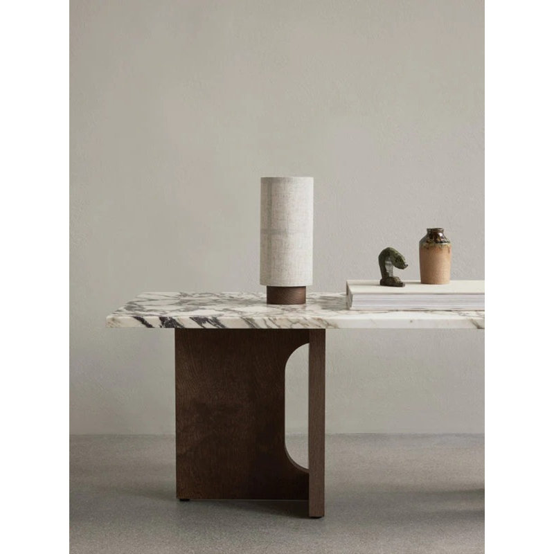 Hashira Table Lamp, Raw, Stained Oak