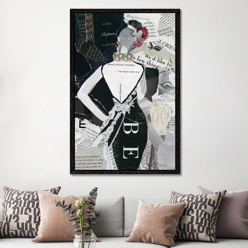 Fashion Mosaic II by Carol Robinson - Print on Canvas, 152.5 cm H x 101.5 cm W, Black Framed