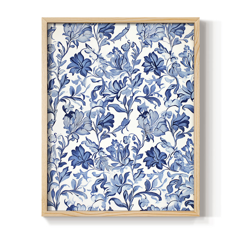 Imprimé encadré en bois massif de la série Wm Morris Morris, H 11 po x l 9 po