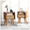 Ensemble de 2 tables de chevet Mid-Century