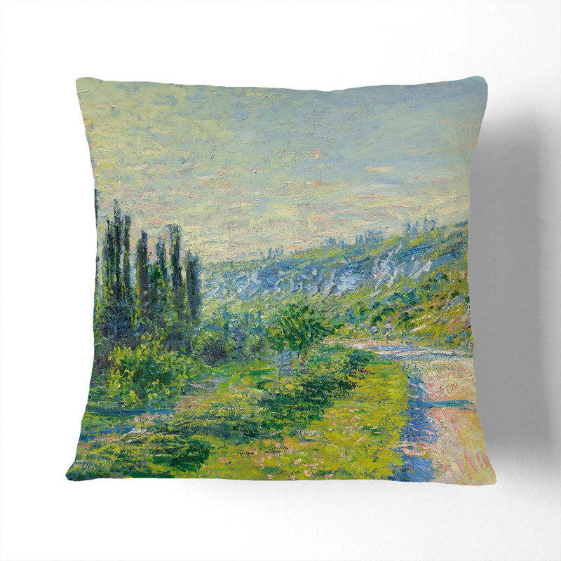 Lane In The Country Square Throw Cushion, 40cm H x 40cm W x 15cm D, Black
