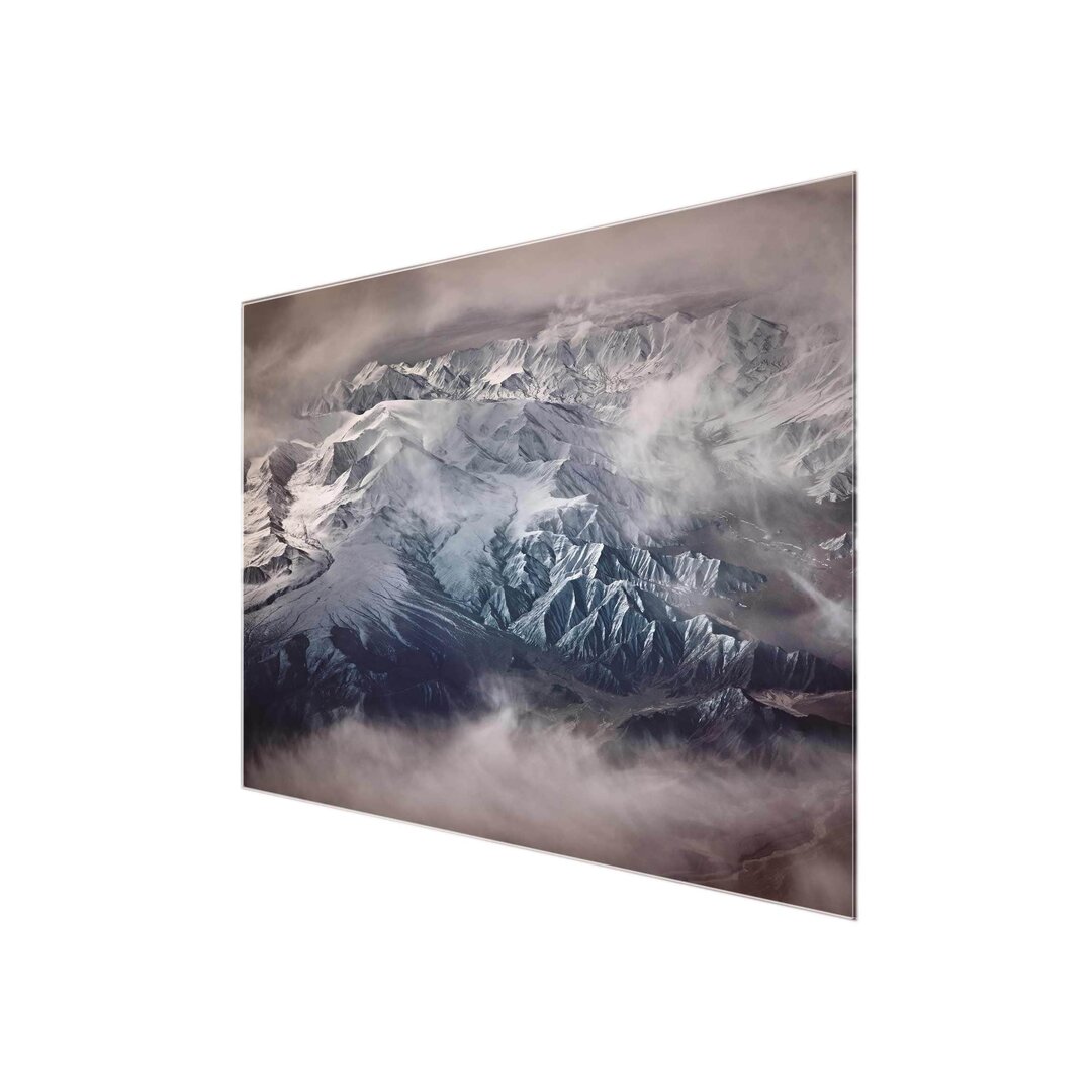 Glasbild Berge von Tibet