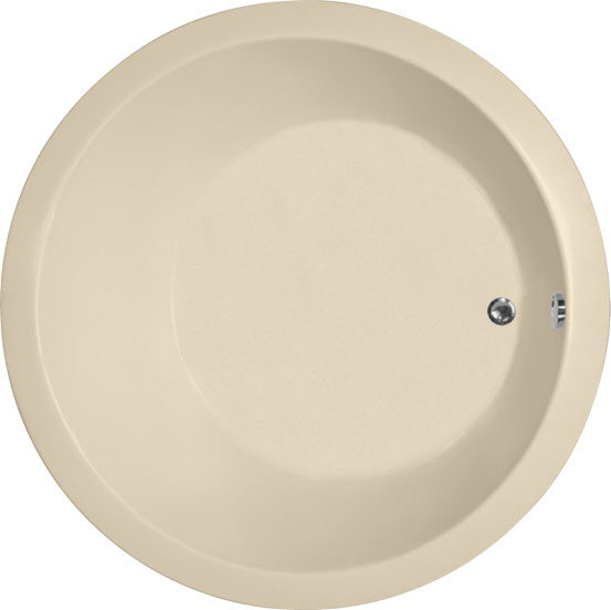Redondo 60'' L Soaking Bathtub, Bone, Polished Nickel