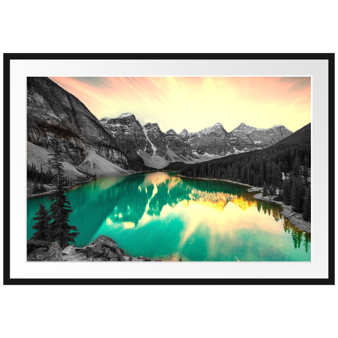 Gerahmtes Poster Moraine Lake in Canada