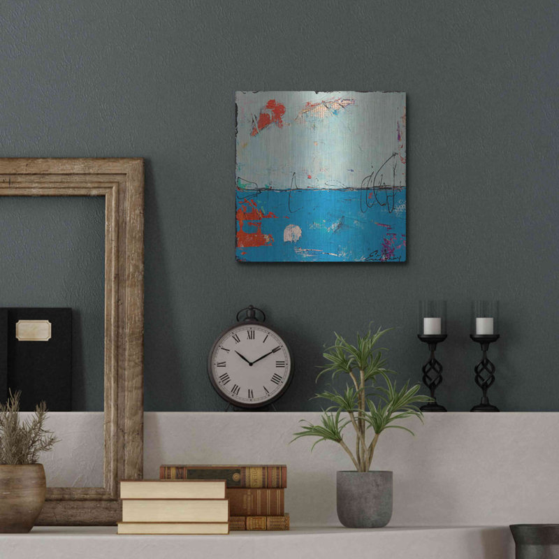 «Red Bound» par Erin Ashley, art mural en métal Red Barrel Studio®, H 12 po x l 12 po
