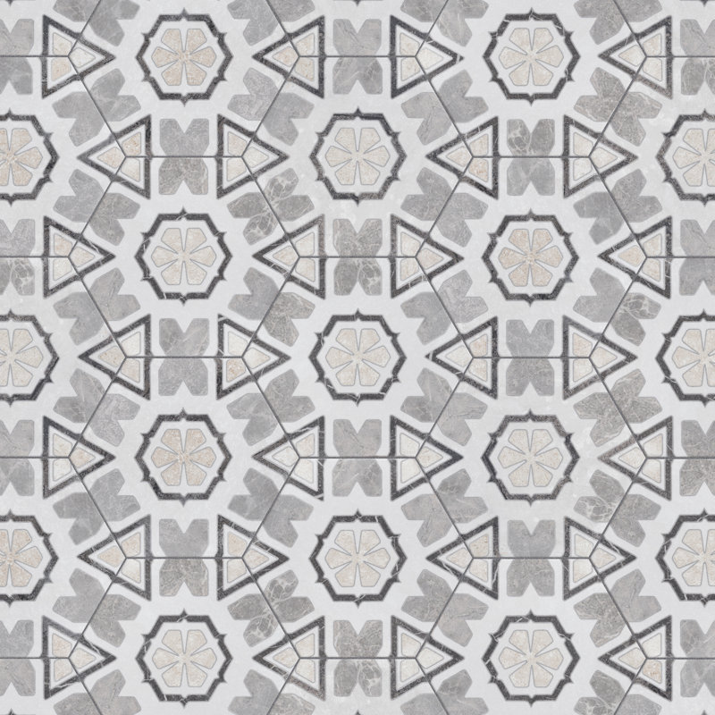 Mazzo 9" x 10" Porcelain Patterned Wall & Floor Tile