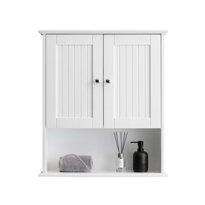 Meuble de salle de bain mural amélioré au-dessus des toilettes, rangement en bois avec charnières à fermeture douce et compartiments polyvalents pour un espace de vie organisé.