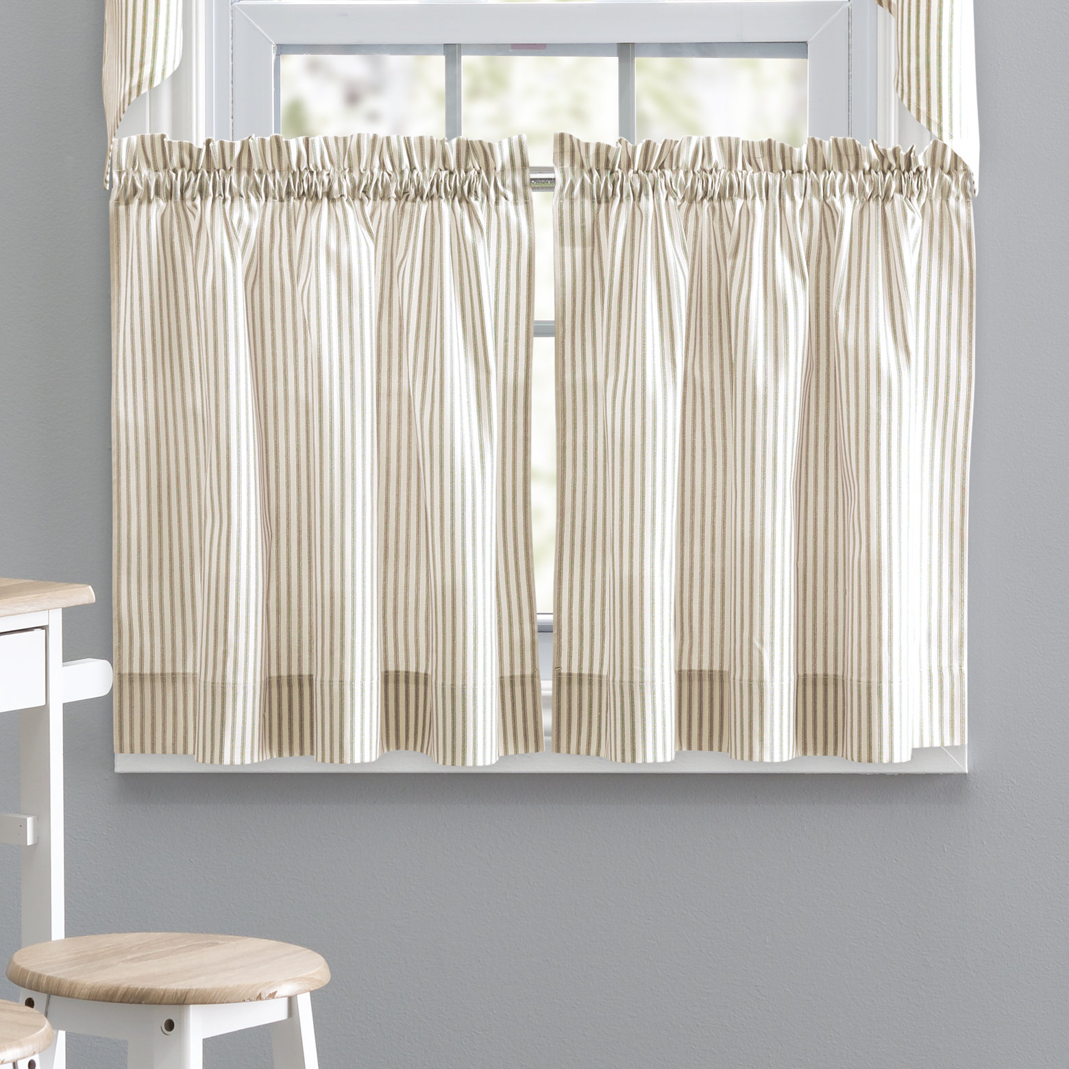 Gracie Oaks Charis Tiers Cafe Curtain & Reviews | Wayfair