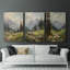 Lanscape Study Series C - Ensemble de toiles tendues avec châssis Premium - Prêt à être accroché-102400053