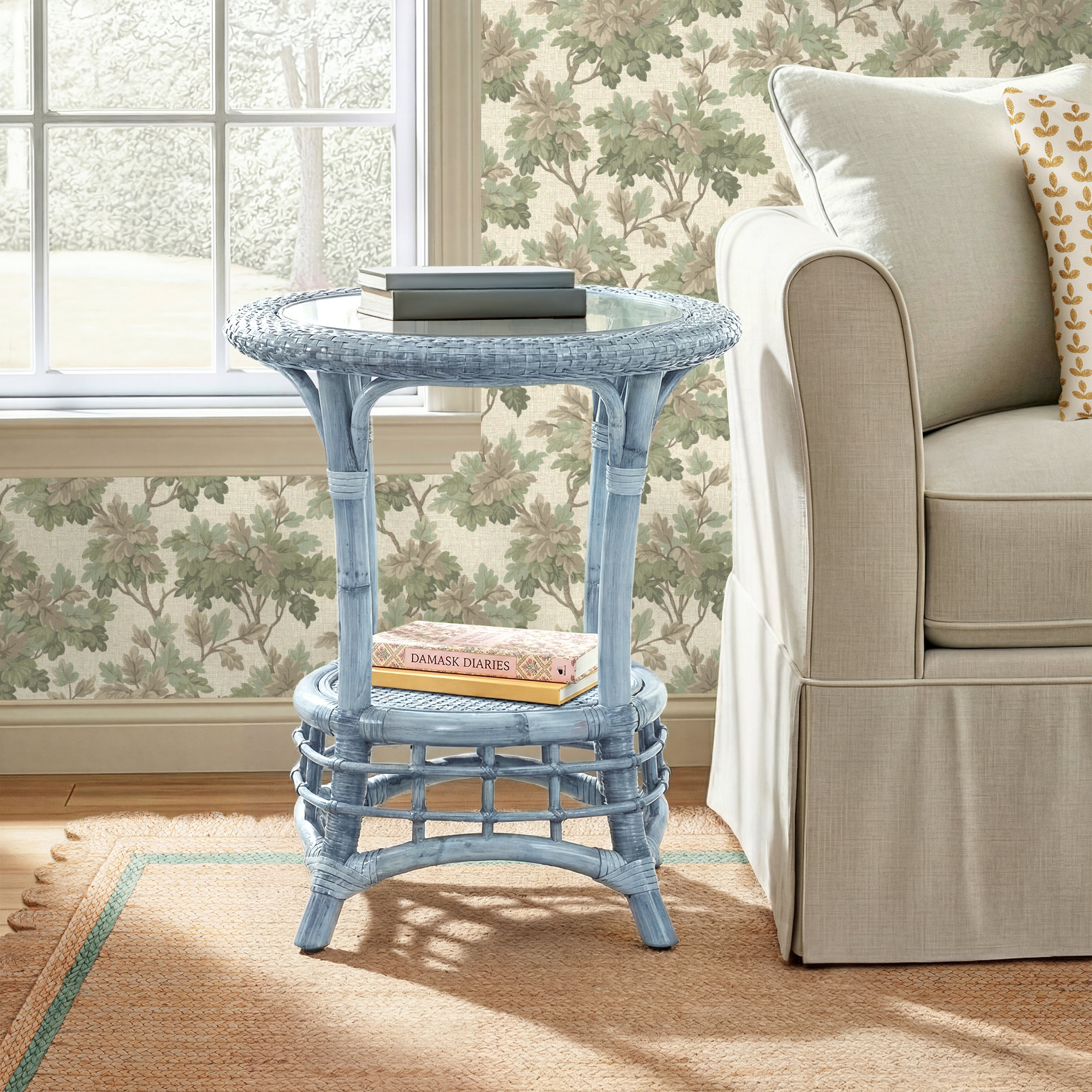 Luca End Table, Sea Glass
