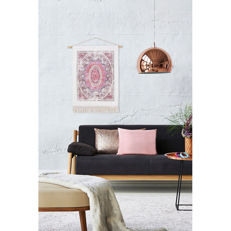 Peinture décorative sur tissu, Rose/noir