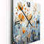 Horloge murale orange et bleu-110188082