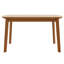 Ensemble de table de salle à manger Mid-Century moderne pour 4 personnes, table de salle à manger en bois massif et chaises en bois massif, table de salle à manger de style campagnard 5 pièces et 4 chaises rembourrées