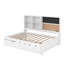 Lit de jour double avec tablettes de rangement, tableau noir, tableau de liège, ports USB et lit gigogne-1181893185