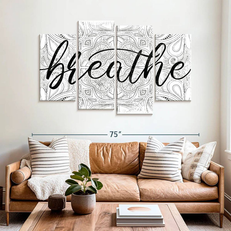 Tergel Breathe Zen Pattern, 42" H x 68" W