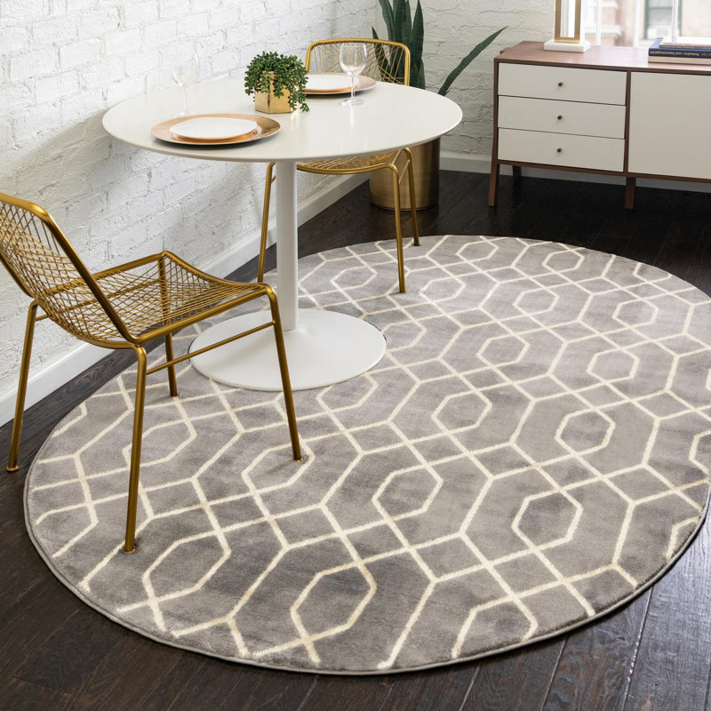 Geometric Area Rug, 160cm x 240cm Oval