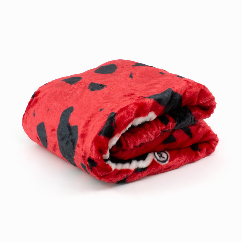 NC State Wolfpack Red and Black Knitted Throw Blanket