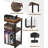 3-Tier Record Player Stand With Vinyl Storage Basket, Turntable Table For Up To 100 Albums, Multi-Functional End Side Table For Living Room, Bedroom, Office
