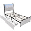 Upholstered Velvet Drawers Bed-1453217774