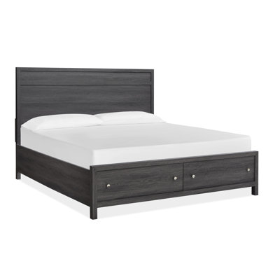 Très grand lit à panneau de rangement