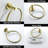 3 - Piece Bathroom Hardware Set Towel Ring Set with Towel Hooks-91973401