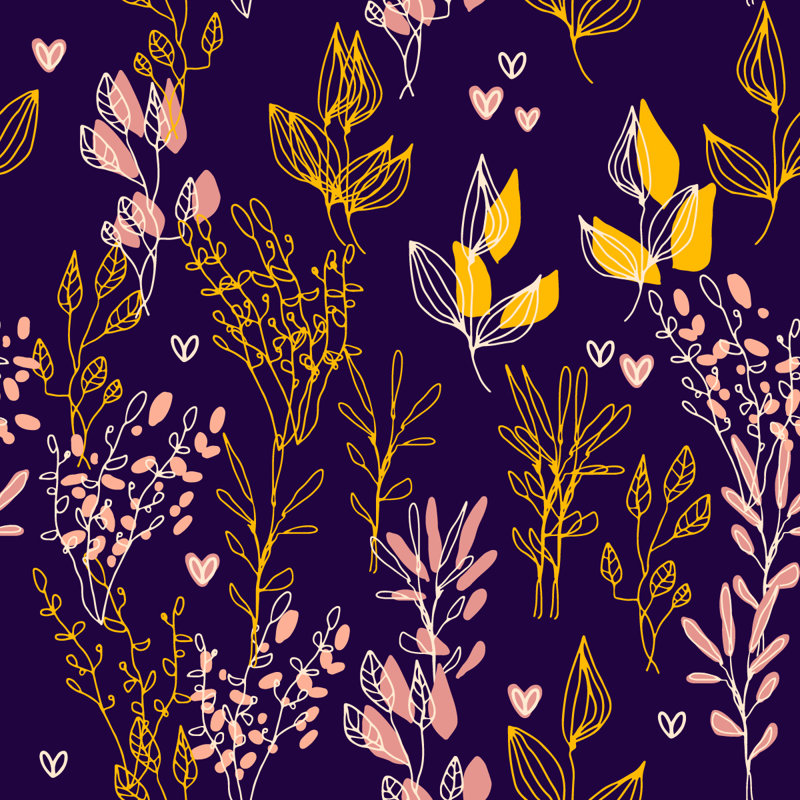 Peel & Stick Floral Tile, 2.08' W x 10.42' L