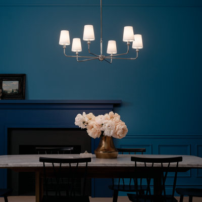 6 - Light Steel Dimmable Classic / Traditional Chandelier