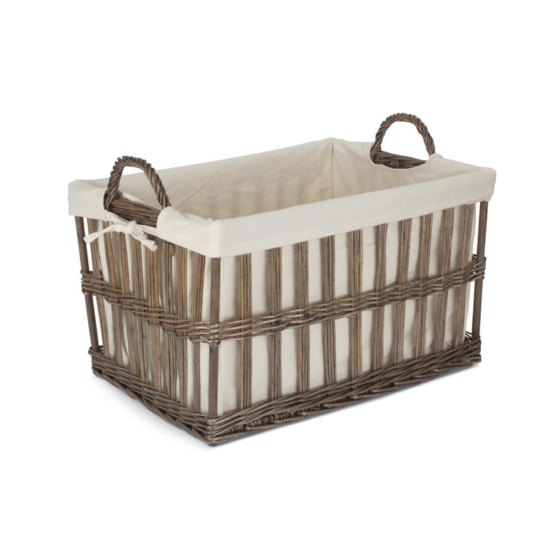 Landes Openwork Wicker Laundry Storage Basket, 33cm H x 57cm W x 40cm D