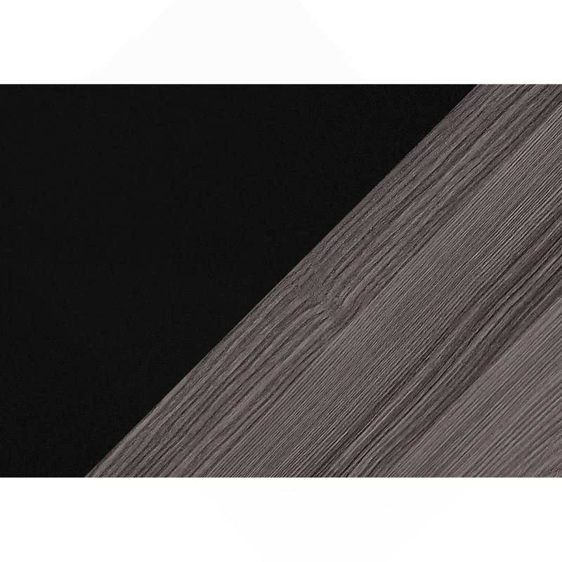 Ensemble de table, ensemble de 3 pièces, café, bout, côté, décor, salon, stratifié noir et gris, transitionnel