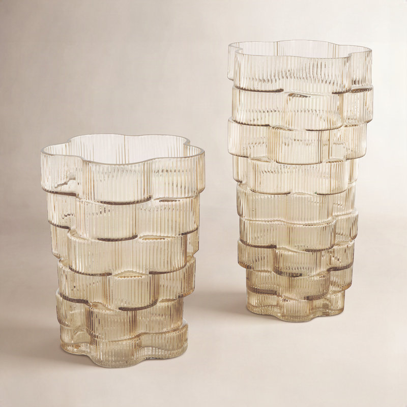 Vase de table en verre Academy, Brun