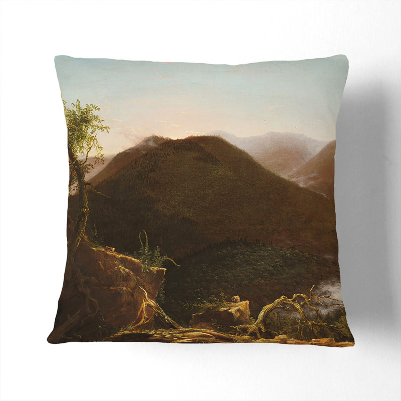 Sunrise In The Catskills Square Throw Cushion, 55cm H x 55cm W x 20cm D, Stone