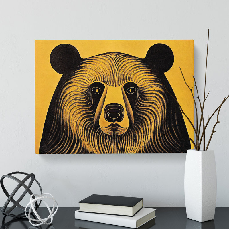 The Splendorous Bear Abstract - Wrapped Canvas, 35cm H x 50cm W x 3cm D