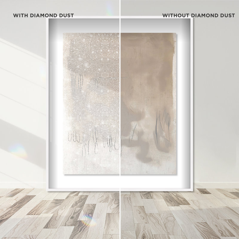 Sandy Murmurs Shadowbox Abstract Print by Oliver Gal, Black Frame, 16 x 20, 31.5"H x 25.5"W, White Frame