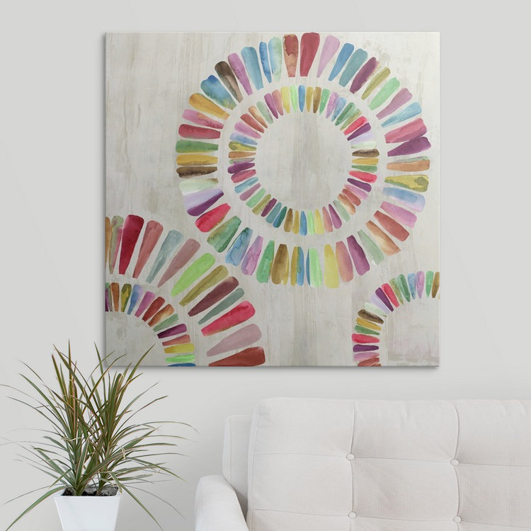 « ii », reproduction d’art Fun Rings, H 35 po x l 35 po x P 1,5 po, Toile