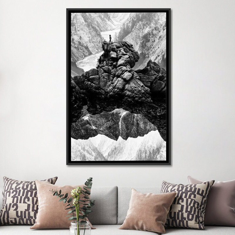 « i will to your river », reproduction d’impression sur toile tendue, H 26 po x l 18 po x P 1,5 po, Toile encadrée noire
