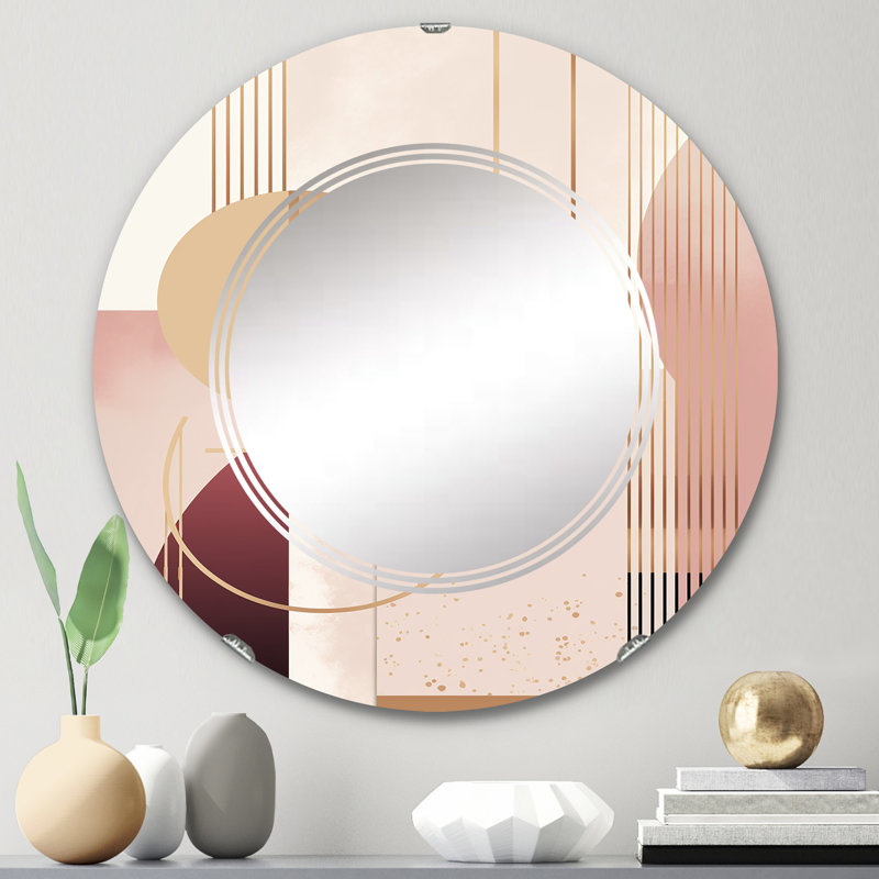 Theoville - Miroir mural moderne rond, 24 po x 24 po