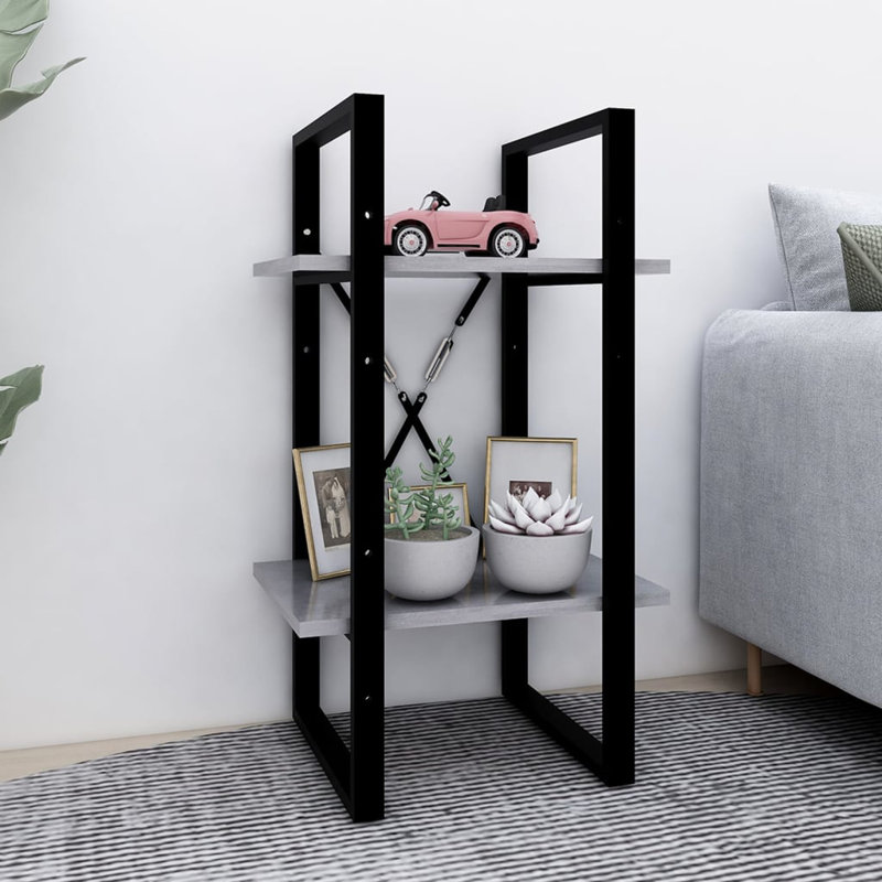 Koushirou 70cm H Standard Bookcase, 70cm H x 40cm W x 30cm D, Concrete Grey