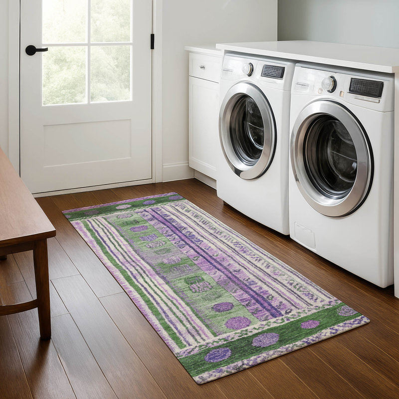 Premium Machine Washable Millbrook AMF1963 Stripes Rug, Runner 2'3" x 7'6"
