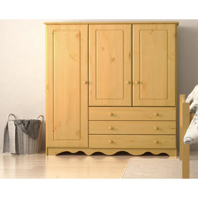 Rolla 3 Door Solid Wood Wardrobe