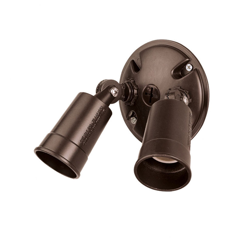Elani Outdoor Security Spot Light, Architectural Bronze