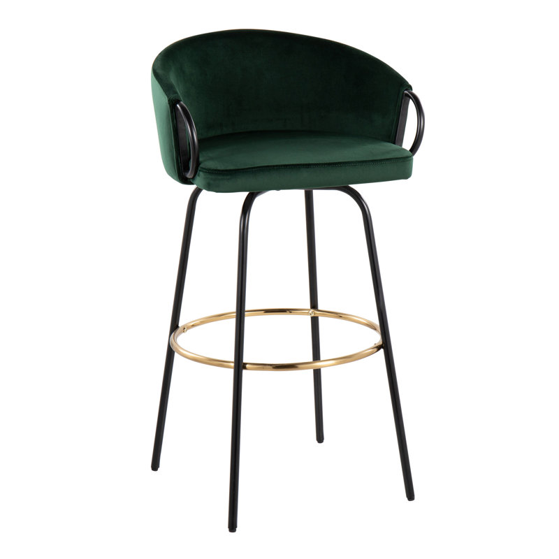 Tabouret de bar contemporain / glam, Vert