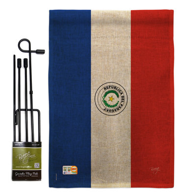 Double Sided 18.5'' H x 13'' W Burlap Flag Set