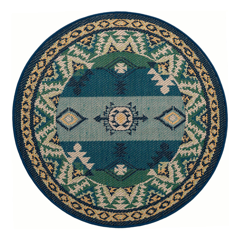 Ciudad Marlenia Indoor/Outdoor Area Rug, Rond 4 pi 1 po