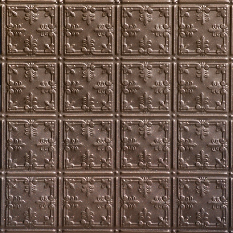 Tuile de plafond cloutée en fer 2 pi x 2 pi Florentine, Bronze