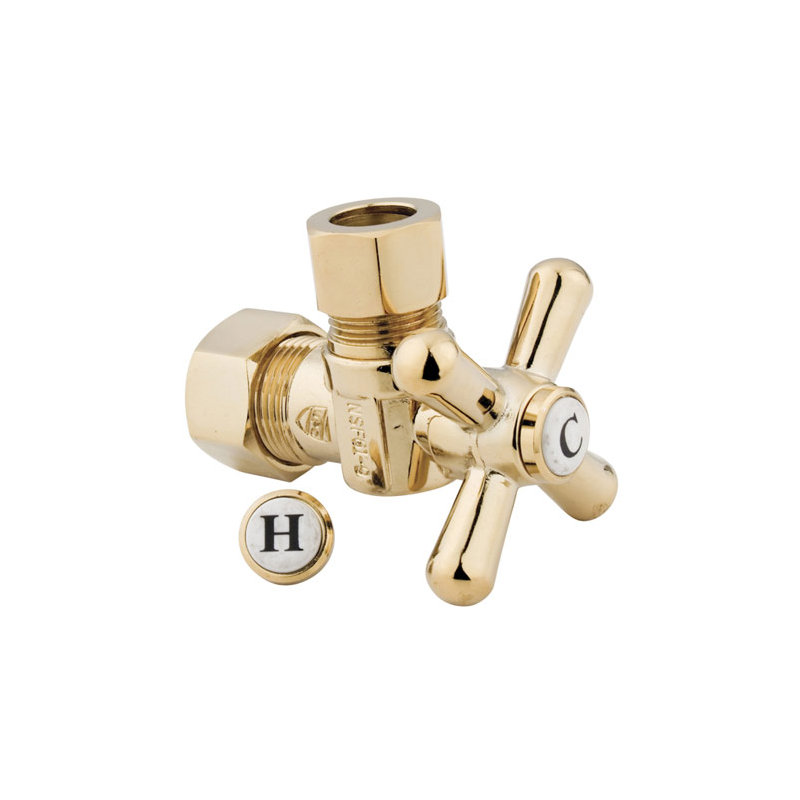 Quarter Decorative Turn Valves, Polished Brass