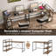 L-Shaped Metal Base Computer Desk