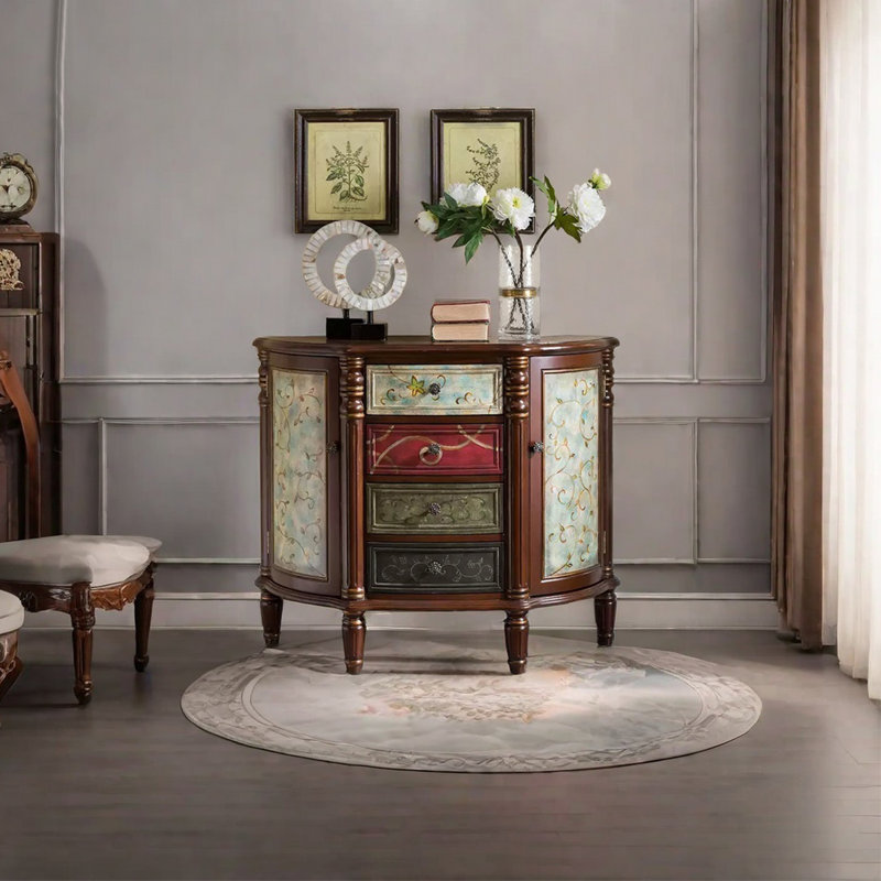 American Style Semi-Circular Accent Cabinet