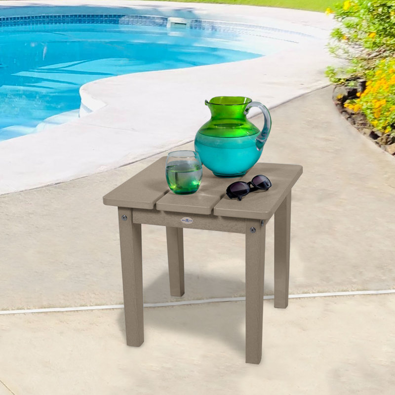 Middendorf Adirondack Outdoor Patio Table, Cabana Tan, 17" H x 17" W x 17" D