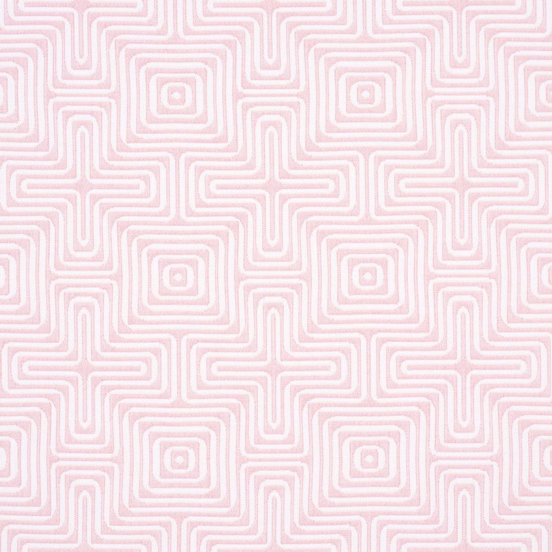 Schumacher x Trina Turk Amazing Maze Indoor/Outdoor Fabric, Blush