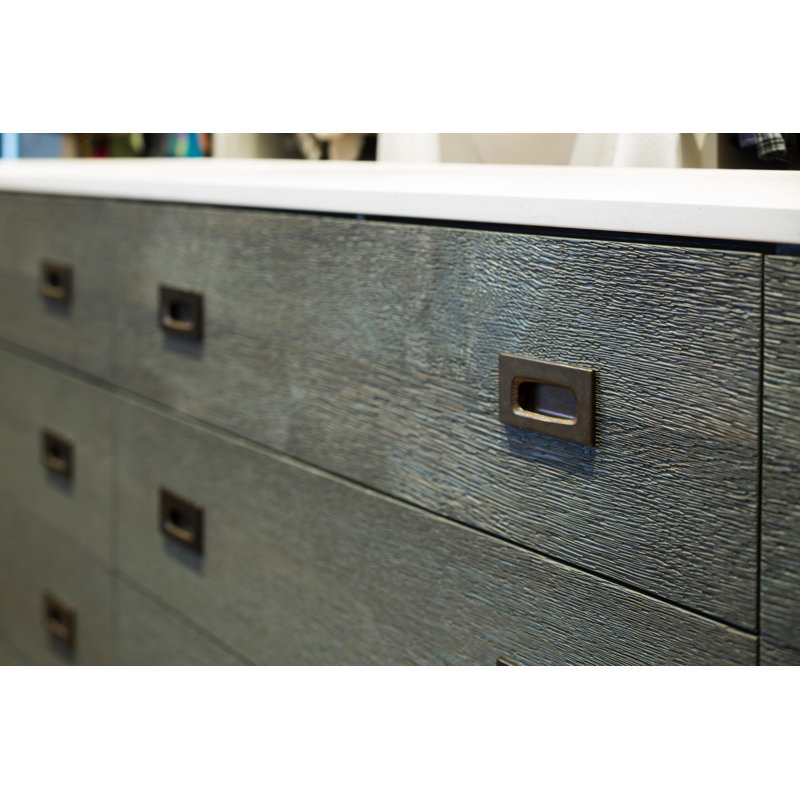 Tab Recessed Pull, Silicon Bronze Light